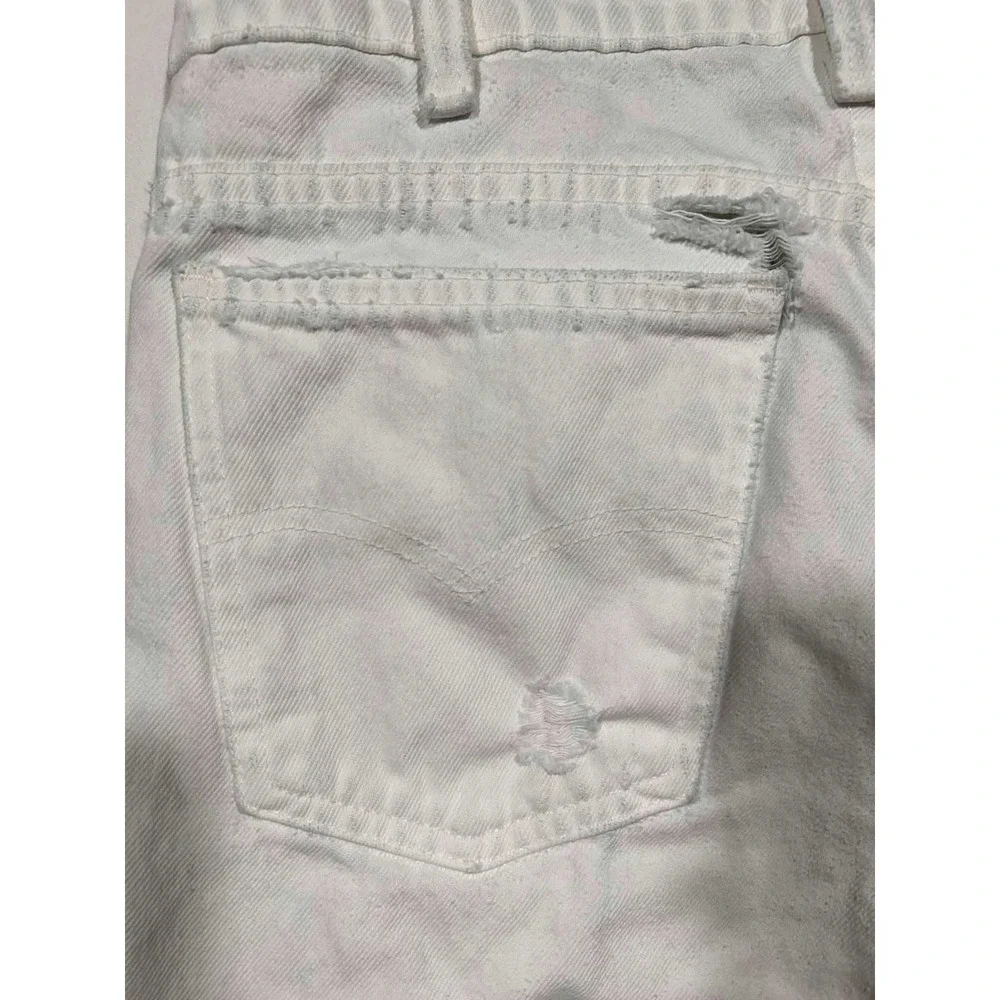 Levis 540 Vintage Orange Tab Relaxed Fit White Jeans Distressed 29x31